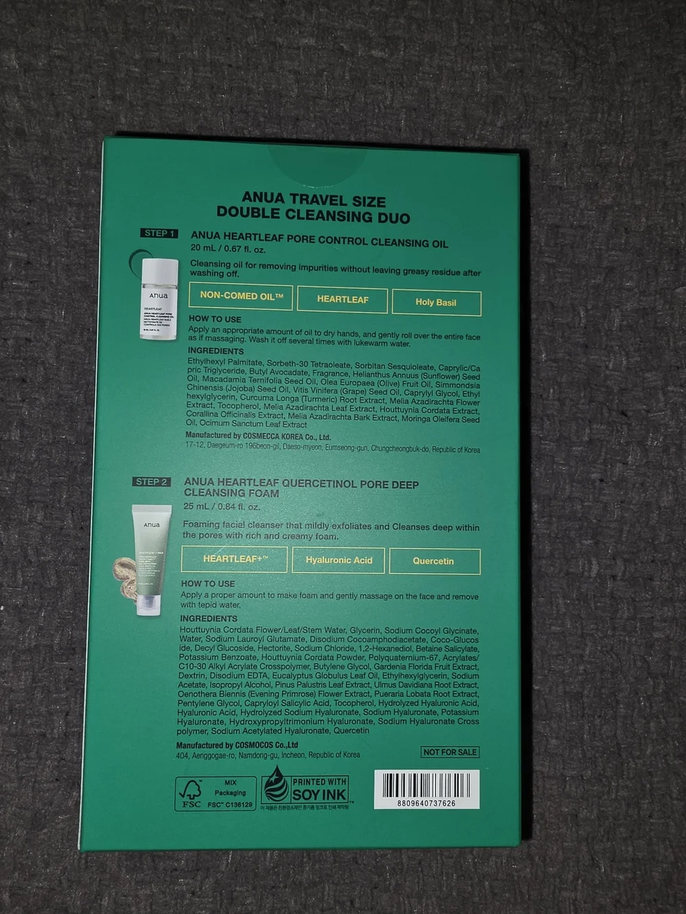 Anua Double Cleansing Duo - Heartleaf Pore Control $18 NWT